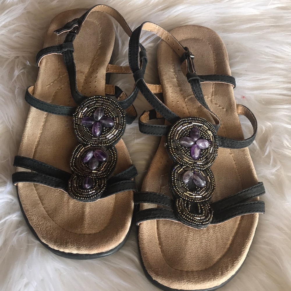 Clark’s jeweled comfort sandals 8.5